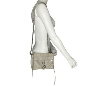 Rebecca Minkoff Mini MAC Crossbody Bag Gray Leather‎ Chain Purse Handbag